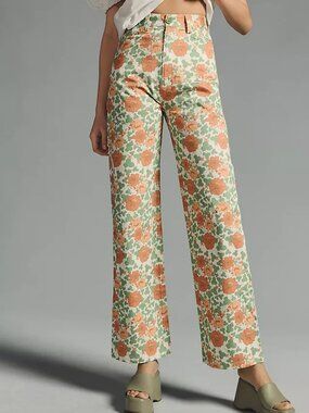 Rolla’s Rambling Floral Heidi High Rise Wide Leg Pants Size 10/Medium